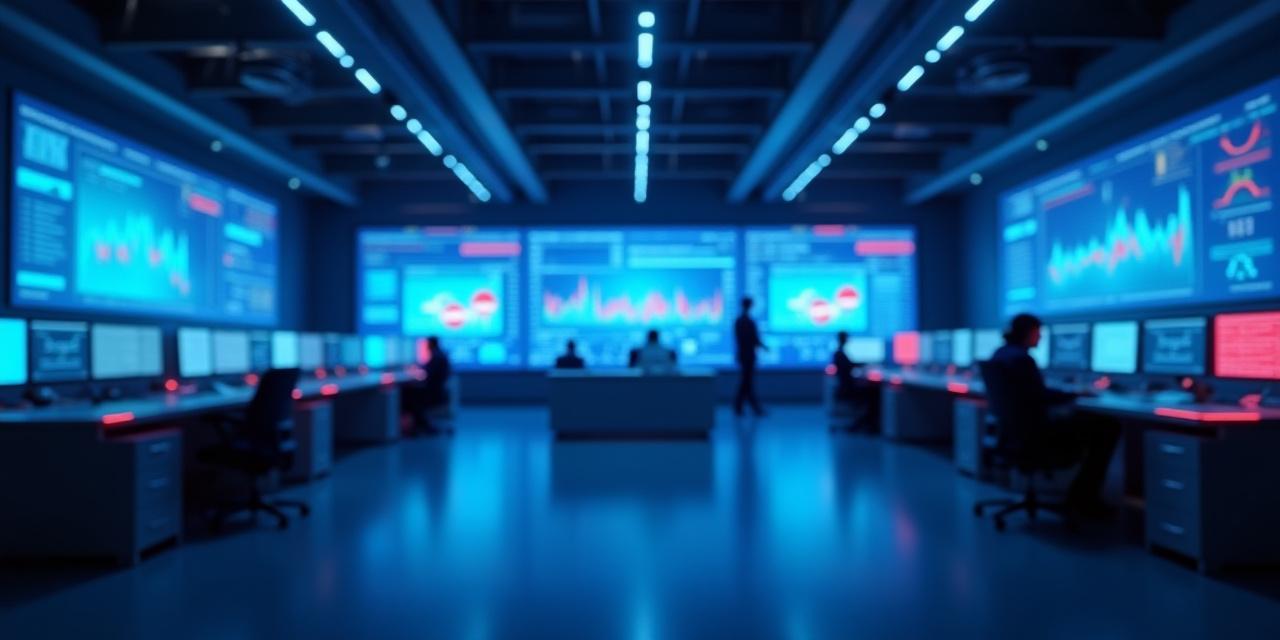 A high-tech control center representing cybersecurity business protection