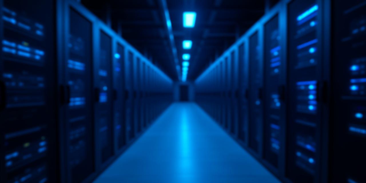 Sophisticated high-tech server environment